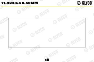 Cuzineti biela GLYCO 71-4243/4 0.50mm – imagine produs