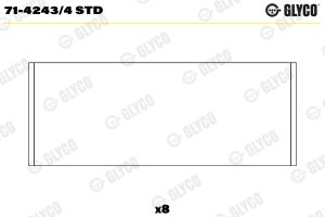Cuzineti biela GLYCO 71-4243/4 STD – imagine produs