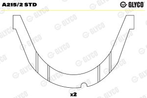 Saiba distantier arbore cotit GLYCO A215/2 STD – imagine produs