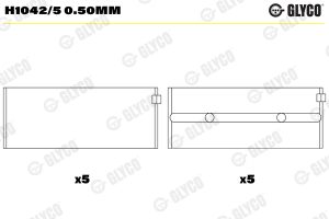 Cuzineti arbore cotit GLYCO H1042/5 0.50mm – imagine produs
