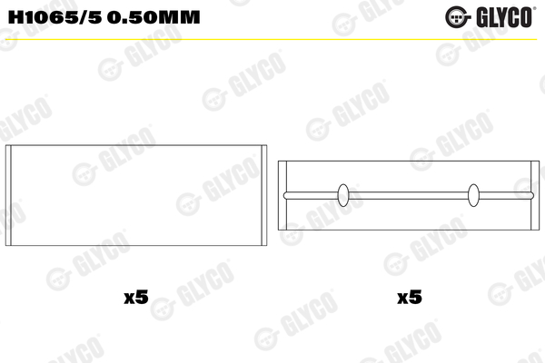 Cuzineti arbore cotit GLYCO H1065/5 0.50mm DACIA LOGAN (LS_) 1,461 cmc (K9K 796) diesel 86 GLYCO H1065/5 0.50mm