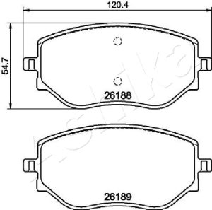Set placute frana ASHIKA 50-00-0550