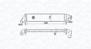 Intercooler compresor MAGNETI MARELLI 351319205260