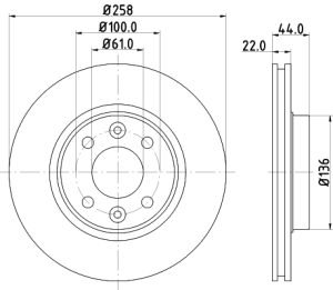 Disc frana DON PCD10442 DACIA LOGAN MCV II 898 cmc (H4B 400, H4B 412, H4B 408) benzina 90 DON PCD10442