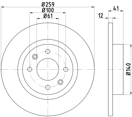 Disc frana DON PCD10632 DACIA SANDERO 999 cmc (D4D 760) Benzina/Etanol 76 DON PCD10632