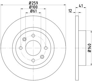 Disc frana DON PCD10632 DACIA LOGAN (LS_) 1,461 cmc (K9K 796) diesel 86 DON PCD10632