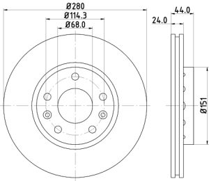 Disc frana DON PCD11082 DACIA DOKKER AUTOUTILITARA/LIMUZINA SPATIOASA 1,598 cmc (K7M 812, K7M 828) benzina 83 DON PCD11082