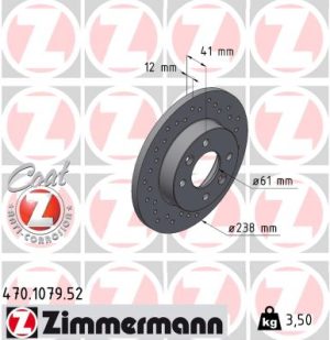 Disc frana ZIMMERMANN 470.1079.52