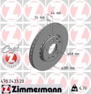 Disc frana ZIMMERMANN 470.2433.20