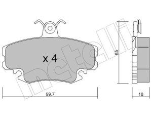 Set placute frana METELLI 22-0120-0