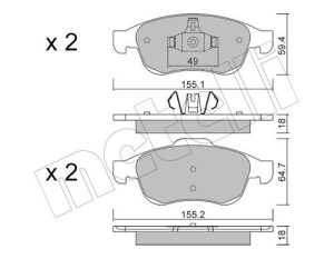 Set placute frana METELLI 22-0817-0