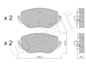 Set placute frana METELLI 22-1225-0