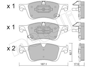 Set placute frana METELLI 22-1365-0