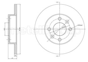 Disc frana METELLI 23-0082 DACIA SANDERO 1,598 cmc (K7M 718) Benzina/Autogaz (GPL) 87 METELLI 23-0082
