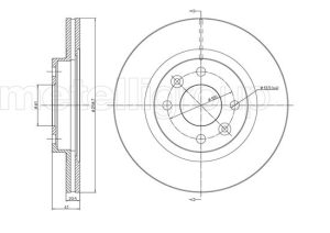 Disc frana METELLI 23-0549C DACIA SANDERO 1,461 cmc (K9K 792) diesel 68 METELLI 23-0549C
