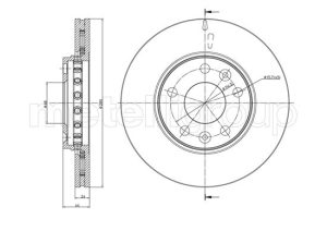 Disc frana METELLI 23-0981C DACIA DUSTER (HS_) 1,461 cmc (K9K 796, K9K 830) diesel 86 METELLI 23-0981C