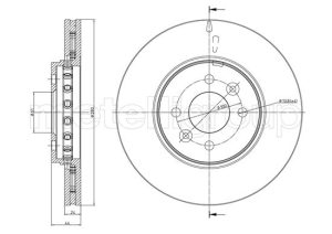 Disc frana METELLI 23-1468C DACIA LODGY (JS_) 1,598 cmc (H4M 738, H4M 740) benzina 102 METELLI 23-1468C