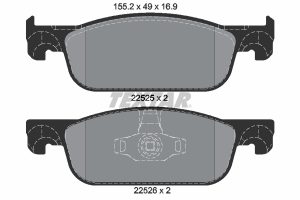 Set placute frana TEXTAR 2252501