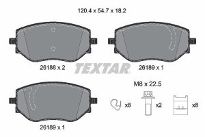 Set placute frana TEXTAR 2618801