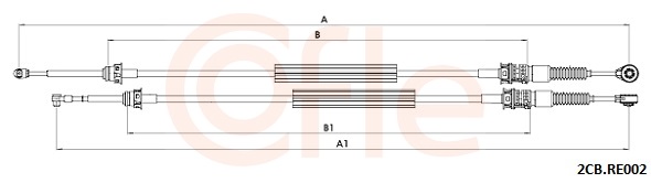 Cablu transmisie manuala COFLE 2CB.RE002 DACIA LOGAN II 1,598 cmc (K4M 842) benzina 105 COFLE 2CB.RE002