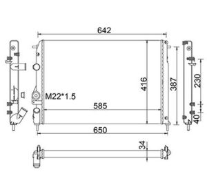 Radiator racire motor E-KRAFT 1924001204