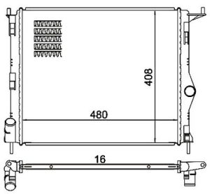 Radiator racire motor E-KRAFT 1924001205