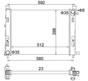 Radiator racire motor E-KRAFT 1924001697