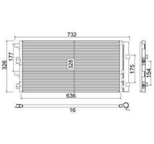 Condensator climatizare E-KRAFT 1924005097 DACIA DUSTER AUTOUTILITARA/SUV 1,461 cmc (K9K 858, K9K 658) diesel 109 E-KRAFT 1924005097