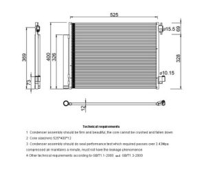 Condensator climatizare E-KRAFT 1924005360 DACIA LODGY (JS_) 1,461 cmc (K9K 872, K9K 876) diesel 95 E-KRAFT 1924005360