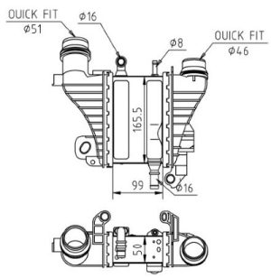 Intercooler compresor MTR 13054914