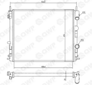 Radiator racire motor QWP WRA114