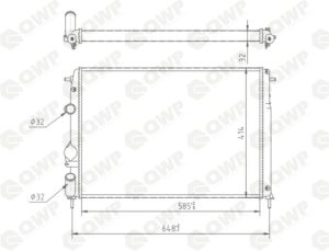Radiator racire motor QWP WRA116