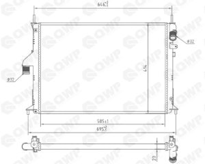 Radiator racire motor QWP WRA181