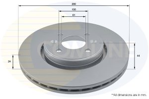 Disc frana COMLINE ADC1517V DACIA DOKKER microbus (KE_) 1,197 cmc (H5F 402, H5F 408) benzina 115 COMLINE ADC1517V
