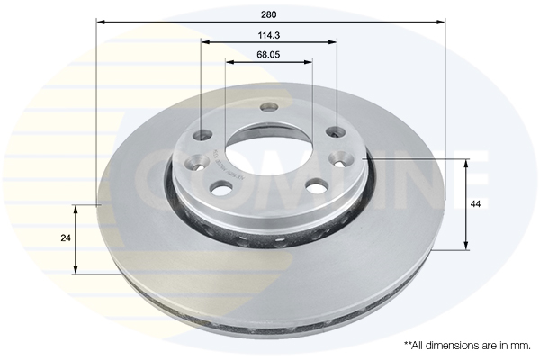 Disc frana COMLINE ADC1585V DACIA DUSTER (HM_) 1,598 cmc (H4M 740) Benzina/Autogaz (GPL) 109 COMLINE ADC1585V