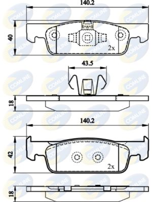 Set placute frana COMLINE CBP02144