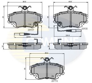 Set placute frana COMLINE CBP1431