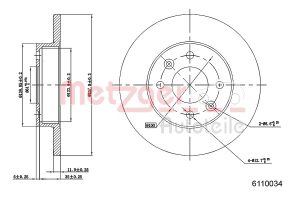 Disc frana METZGER 6110034