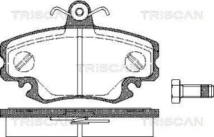 Set placute frana TRISCAN 8110 25010