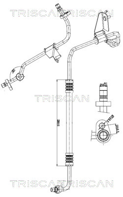 Conducta presiune variabila aer conditionat TRISCAN 9010 25037 DACIA SANDERO II 999 cmc (B4D 490, B4D411, B4D 401, B4D 400) benzina 73 TRISCAN 9010 25037