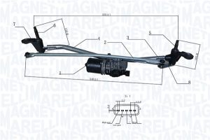 Sistem stergator parbriz MAGNETI MARELLI 064351758010