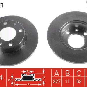 Disc frana FIAT FIORINO (127_) 1050 benzina 50 cai TRW DF1721