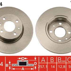 Disc frana FIAT CROMA (154_) 2500 TD (154.LL, 154.PL) diesel 115 cai TRW DF1744