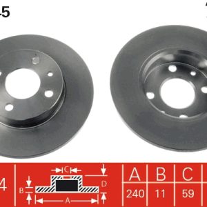 Disc frana FIAT 500 (312_) 0.9 (312AXM1B) benzina 105 cai TRW DF1745