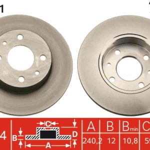 Disc frana FIAT FIORINO Autoutilitara/limuzina spatioasa (146_) 1.7 TD diesel 63 cai TRW DF1791
