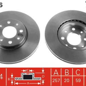 Disc frana FIAT TIPO (160_) 1.8 i.e. (160.AY) benzina 105 cai TRW DF2686