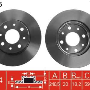Disc frana FIAT 500 C (312_) 0.9 (312AG1A) benzina 86 cai TRW DF4375