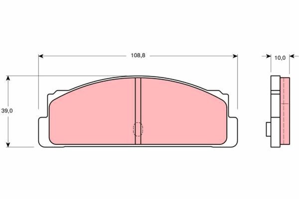 Placute frana FIAT 124 Spider (124_) 1500 Sport (BS) benzina 90 cai TRW GDB107