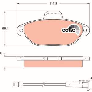 Placute frana FIAT PANDA Caseta/ Hatchback (169_) 1.1 (169CXA1A) benzina 54 cai TRW GDB1115