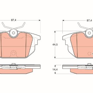 Placute frana FIAT TIPO (160_) 1.1 (160.AA) benzina 56 cai TRW GDB1333